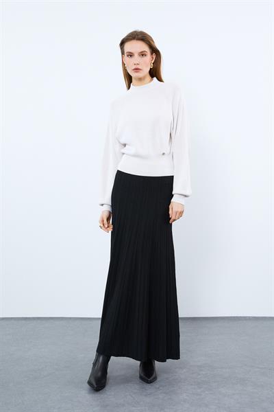 Свитер с высоким воротником и металлическими нитями KZK9894KEMİK