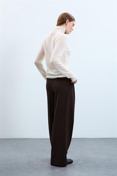 Свитер с высоким воротником из смеси мохера и шерсти KZK10350KEMİK