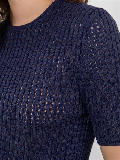 Ажурный свитер с круглым вырезом KZK8002LACIVERT