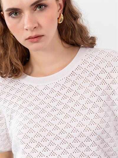 Ажурный свитер с круглым вырезом KZK9360KEMIK