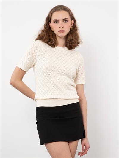 Ажурный свитер с круглым вырезом KZK9774KEMIK