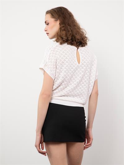 Ажурный свитер с круглым вырезом KZK9360KEMIK