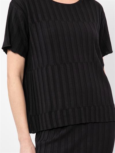 Вязаный игривый свитер с круглым вырезом KZK9482SIYAH