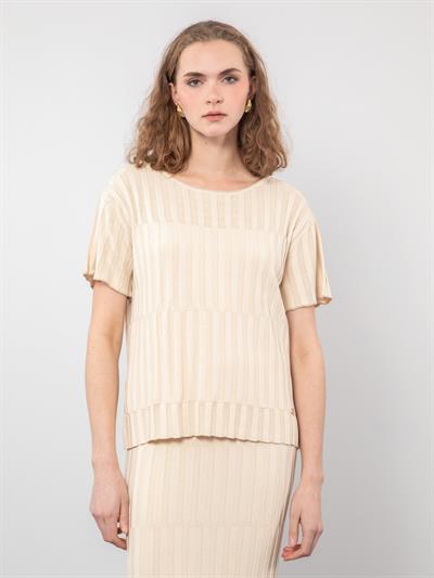 Вязаный игривый свитер с круглым вырезом KZK9482KEMIKSARI