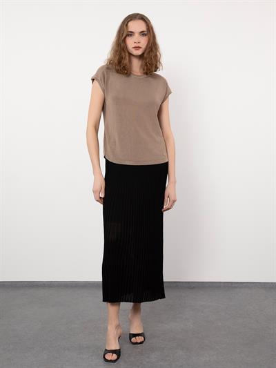 Свитер с круглым вырезом и разрезами KZK9726VIZON