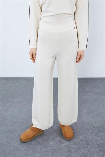 Сиртальные брюки из кашемира и шерсти PNT9890KEMİK