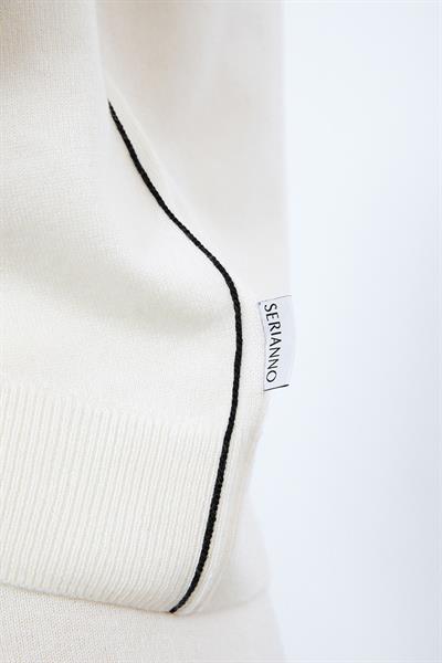 Кашемировый и шерстяной свитер с контрастными полосками KZK9890KEMİK