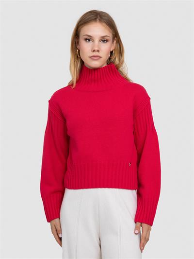 Свитер с капюшоном и реистыми деталями KZK6072FUSYA