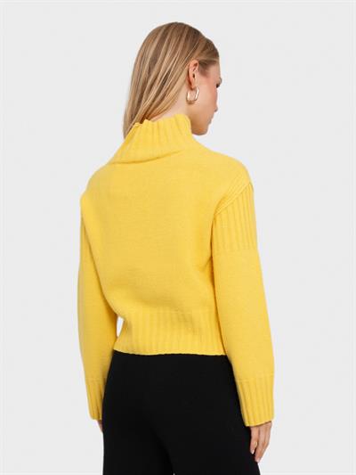 Свитер с капюшоном и реистыми деталями KZK6072SARI