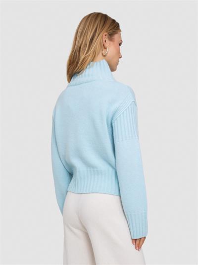 Свитер с капюшоном и реистыми деталями KZK6072ACIKMAVI