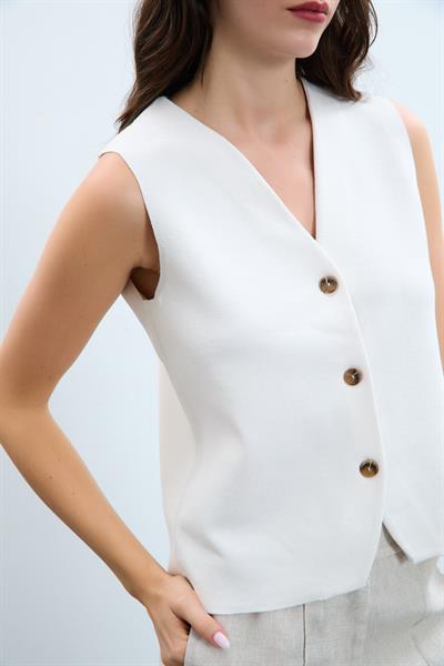 Трикотажный жилет с пуговицами YLK9478