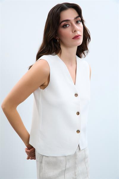 Трикотажный жилет с пуговицами YLK9478