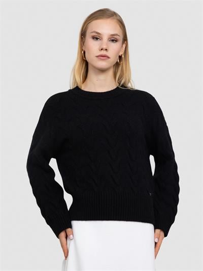 Свитер кабельное вещание KZK8432SIYAH