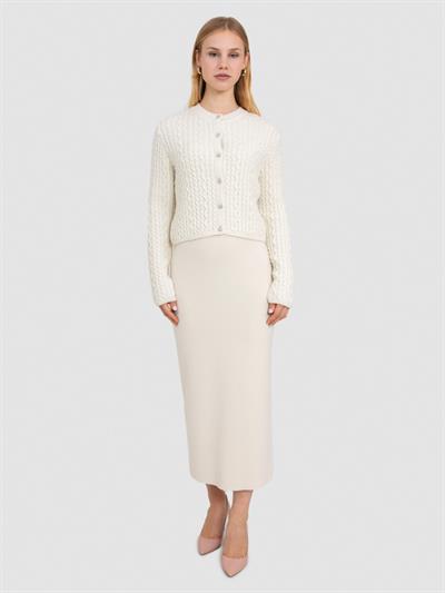 Кардиган косой вязки с пуговицами HRK8160KEMIK