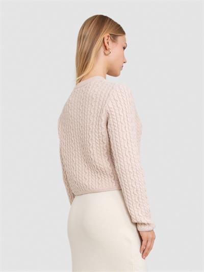 Кардиган косой вязки с пуговицами HRK8160BEJ