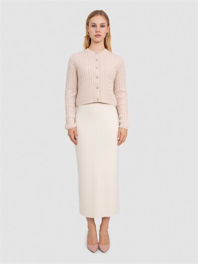 Кардиган косой вязки с пуговицами HRK8160BEJ