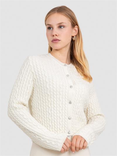 Кардиган косой вязки с пуговицами HRK8160KEMIK