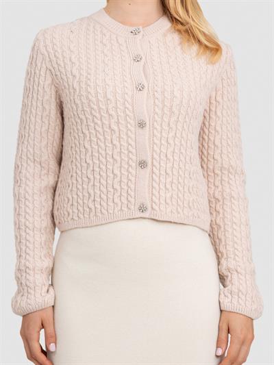 Кардиган косой вязки с пуговицами HRK8160BEJ