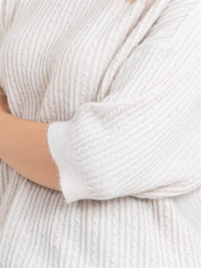 Свитер жёсткой вязки с металлизированной нитью KZK7106KEMIK