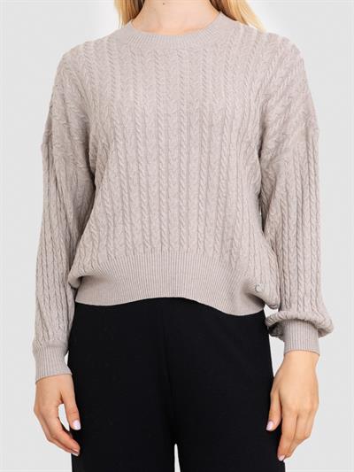 Свитер косой вязки с круглым вырезом KZK8640KOYUBEJ
