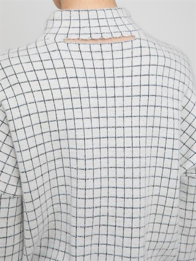 Юбка с квадратным узором и металлизированной нитью KZK8332KEMIK