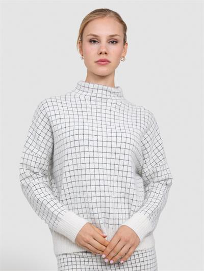 Юбка с квадратным узором и металлизированной нитью KZK8332KEMIK