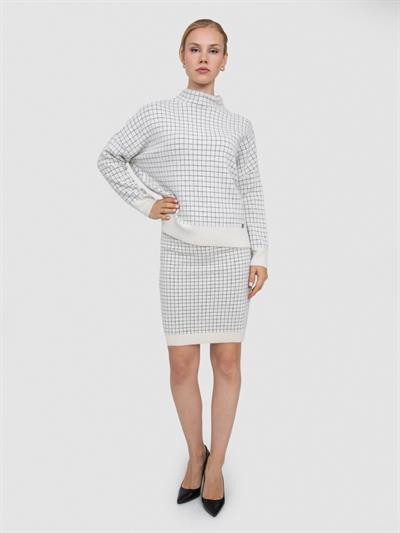 Юбка с квадратным узором и металлизированной нитью ETK8332KEMIK
