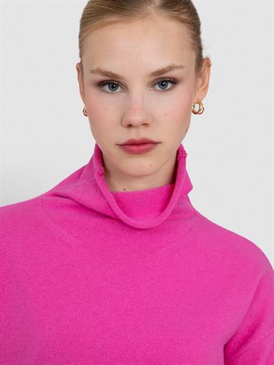 Свитер с ведущим воротником из смесей кашемира KZK7324PEMBE