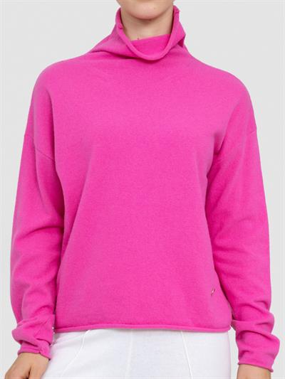 Свитер с ведущим воротником из смесей кашемира KZK7324PEMBE