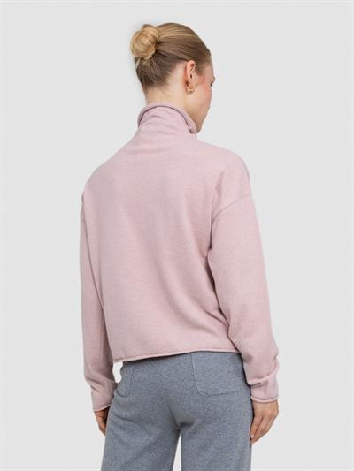 Свитер с ведущим воротником из смесей кашемира KZK7324PUDRA