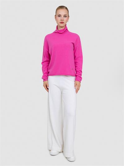 Свитер с ведущим воротником из смесей кашемира KZK7324PEMBE