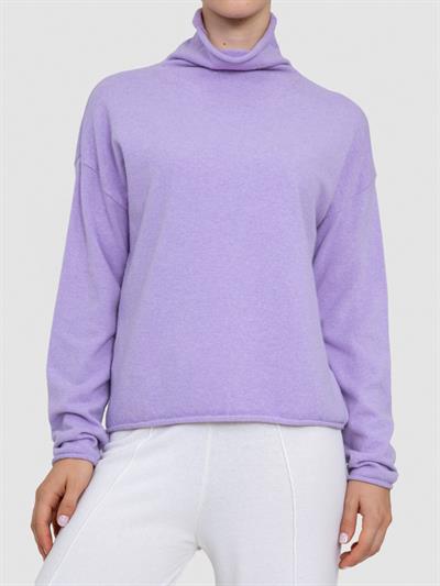 Свитер с ведущим воротником из смесей кашемира KZK7324LILA