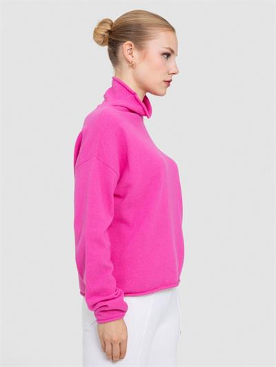 Свитер с ведущим воротником из смесей кашемира KZK7324PEMBE