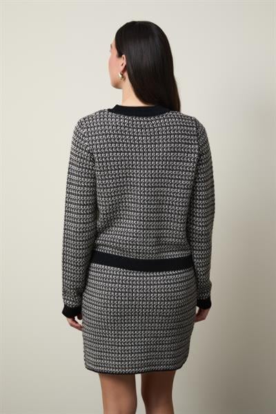 Cashmere Blend Button-Detail Tweed Cardigan