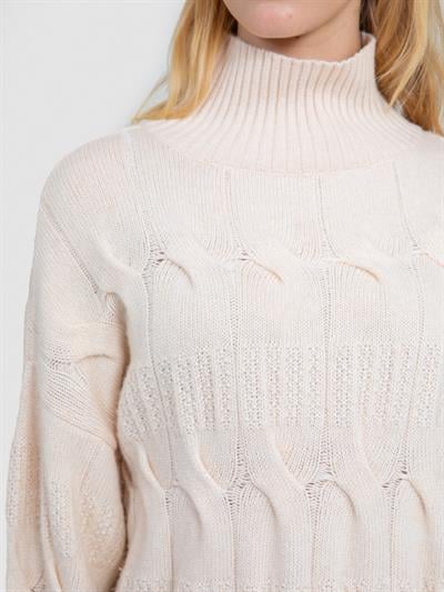 Свитер из смеси кашемира косой вяки с главным воротником KZK6714 KEMIK