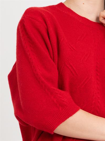 Свитер текстурированной вязки из смесового кашемира KZK6130KIRMIZI