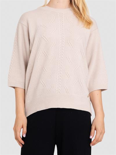 Свитер текстурированной вязки из смесового кашемира KZK6130BEJ