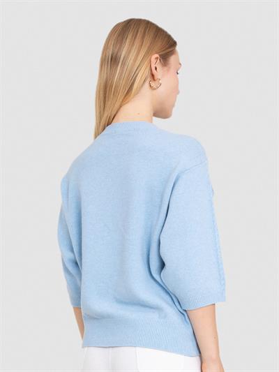 Свитер текстурированной вязки из смесового кашемира KZK6130MAVİ