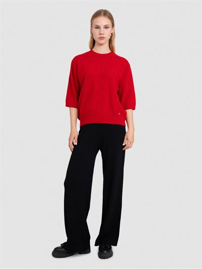 Свитер текстурированной вязки из смесового кашемира KZK6130KIRMIZI