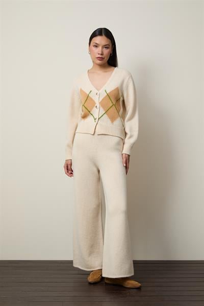 Кардиган из кашемировой и шерстяной смеси с узором «аргайл» HRK13426KEMİKSARI