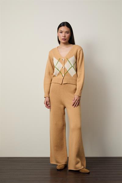 Кардиган из кашемировой и шерстяной смеси с узором «аргайл» HRK13426KOYUBEJ