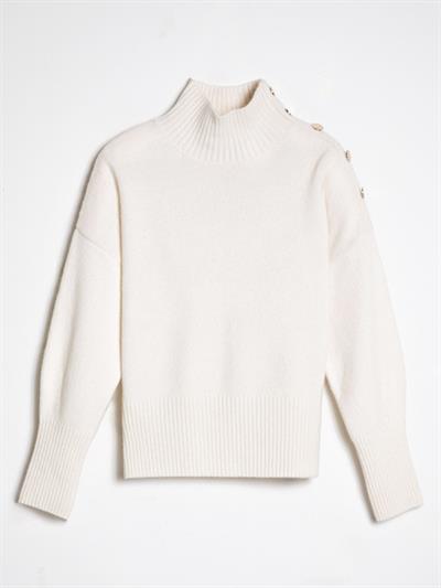 Свитер с главным воротником из смесей кашемира, шерсти и пуговиц и KZK6972KEMIK