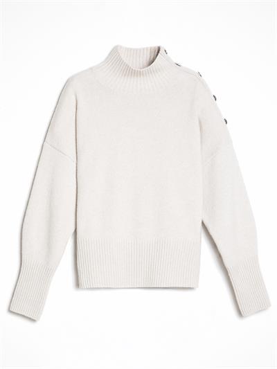 Свитер с главным воротником из смесей кашемира, шерсти и пуговиц и KZK6972TAS