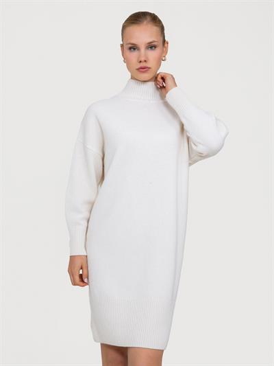 Платье из смешанной шерсти и кашемира с воротником-стойкой ELB6974KEMIK