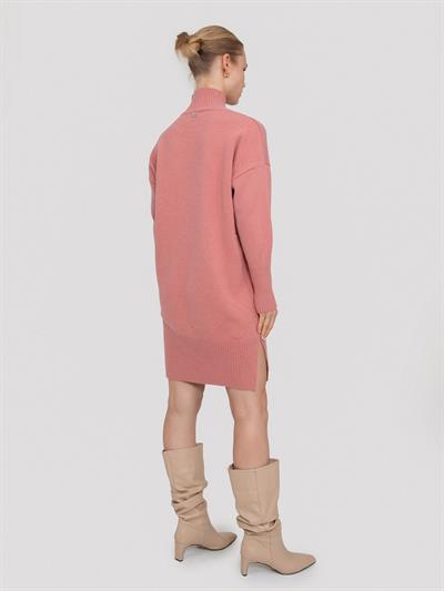 Платье из смешанной шерсти и кашемира с воротником-стойкой ELB6974KOYUPUDRA