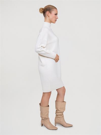 Платье из смешанной шерсти и кашемира с воротником-стойкой ELB6974KEMIK
