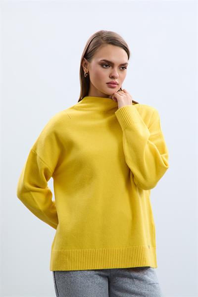 Свитер с воротником-гольф из смеси кашемира и шерсти KZK2208SARI