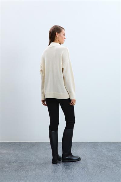 Свитер с воротником-гольф из смеси кашемира и шерсти KZK2208KEMİK