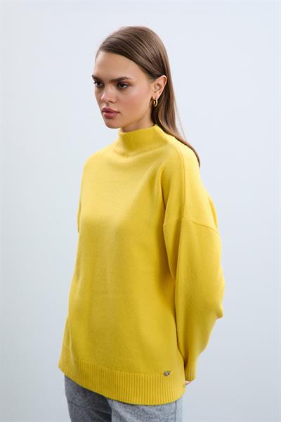 Свитер с воротником-гольф из смеси кашемира и шерсти KZK2208SARI