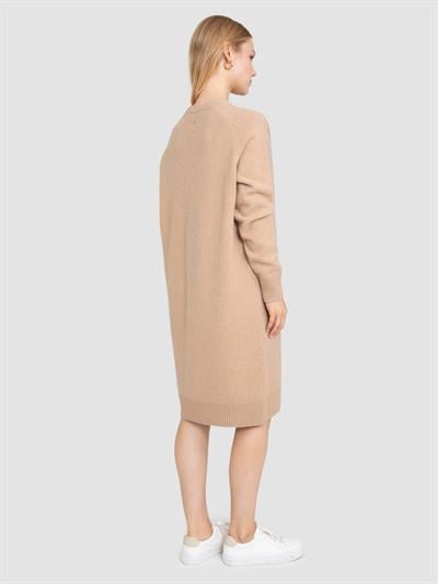 Платье с круглым вырезом из смеси шерсти и кашемира ELB7636BEJ